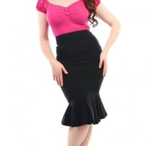 Collectif Winnifred Fishtail skirt pinup girl L